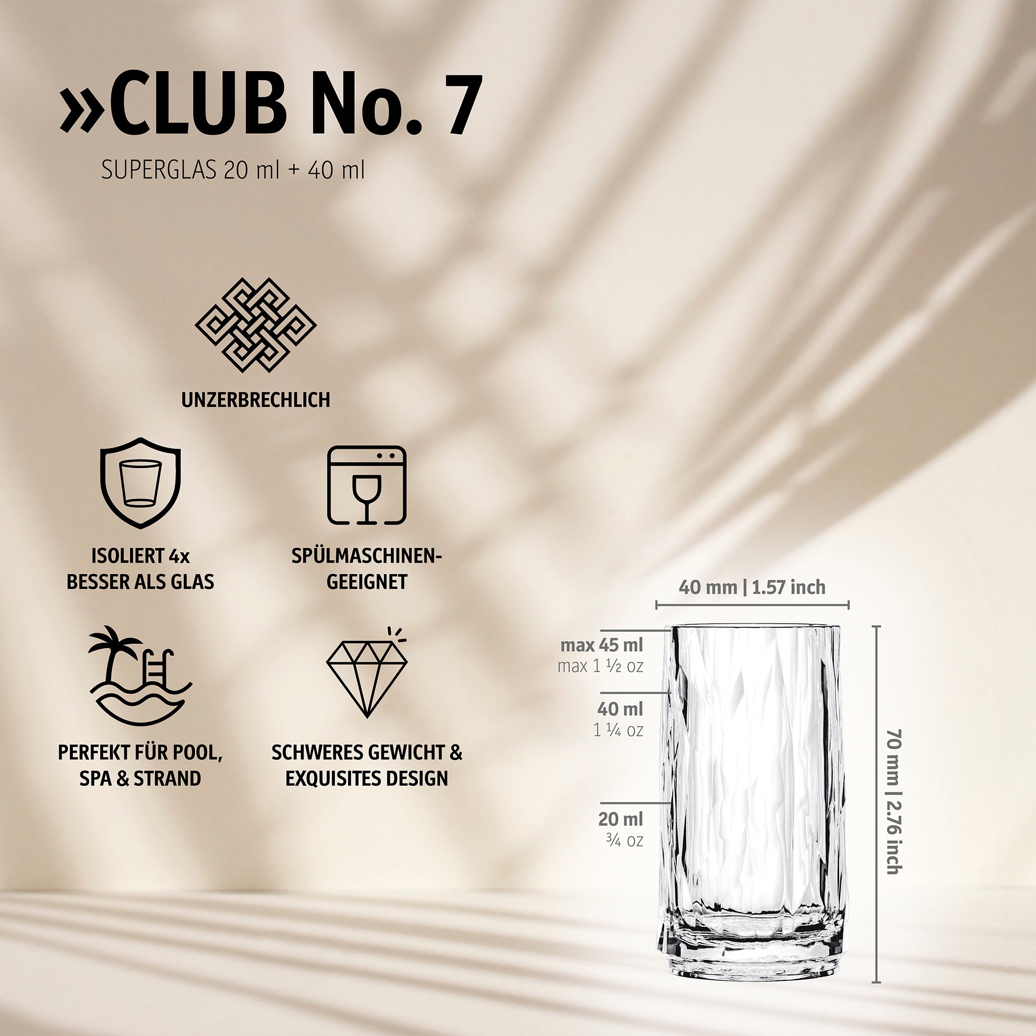 koziol Shots 20 ml + 40 ml CLUB No. 7