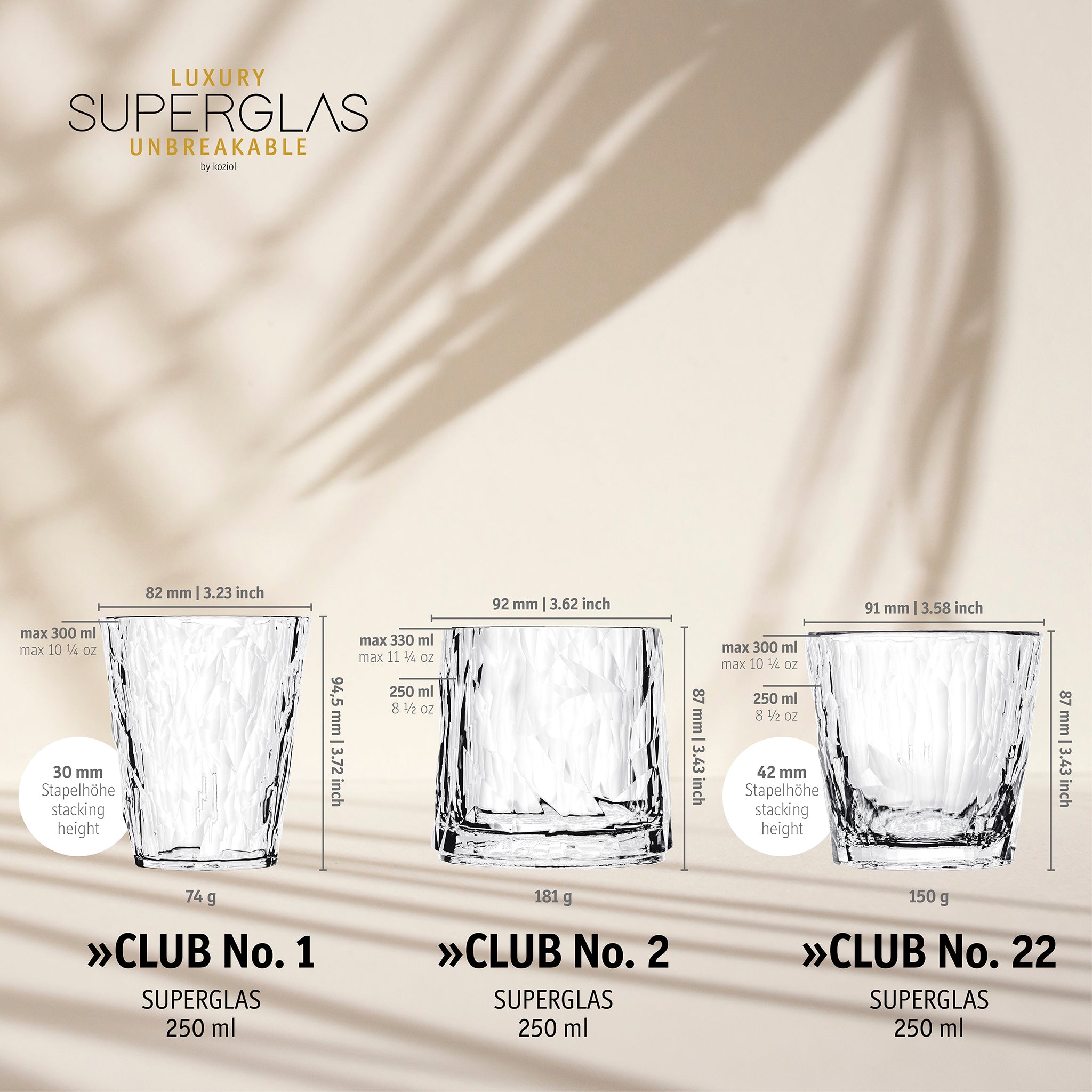 koziol Tumbler 250 ml CLUB No. 1