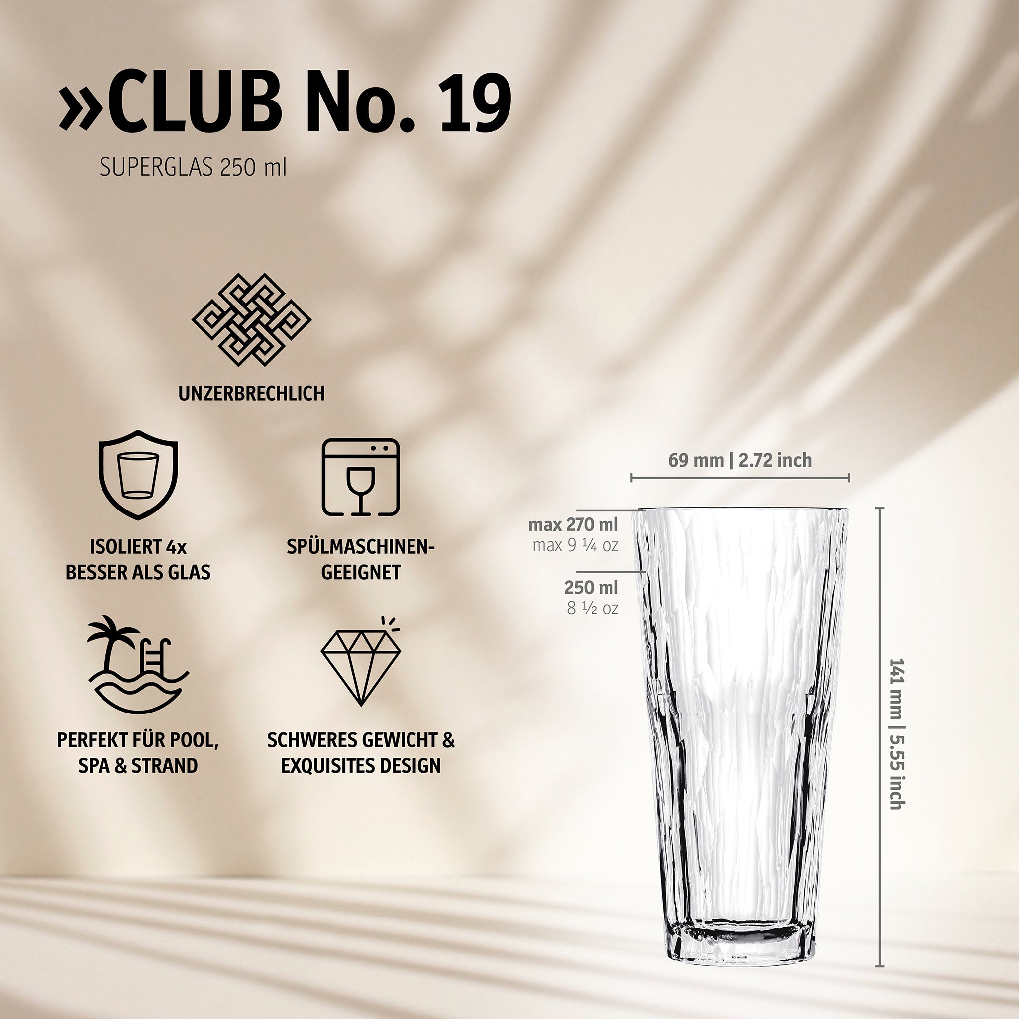 koziol Tumbler 250 ml CLUB No. 19