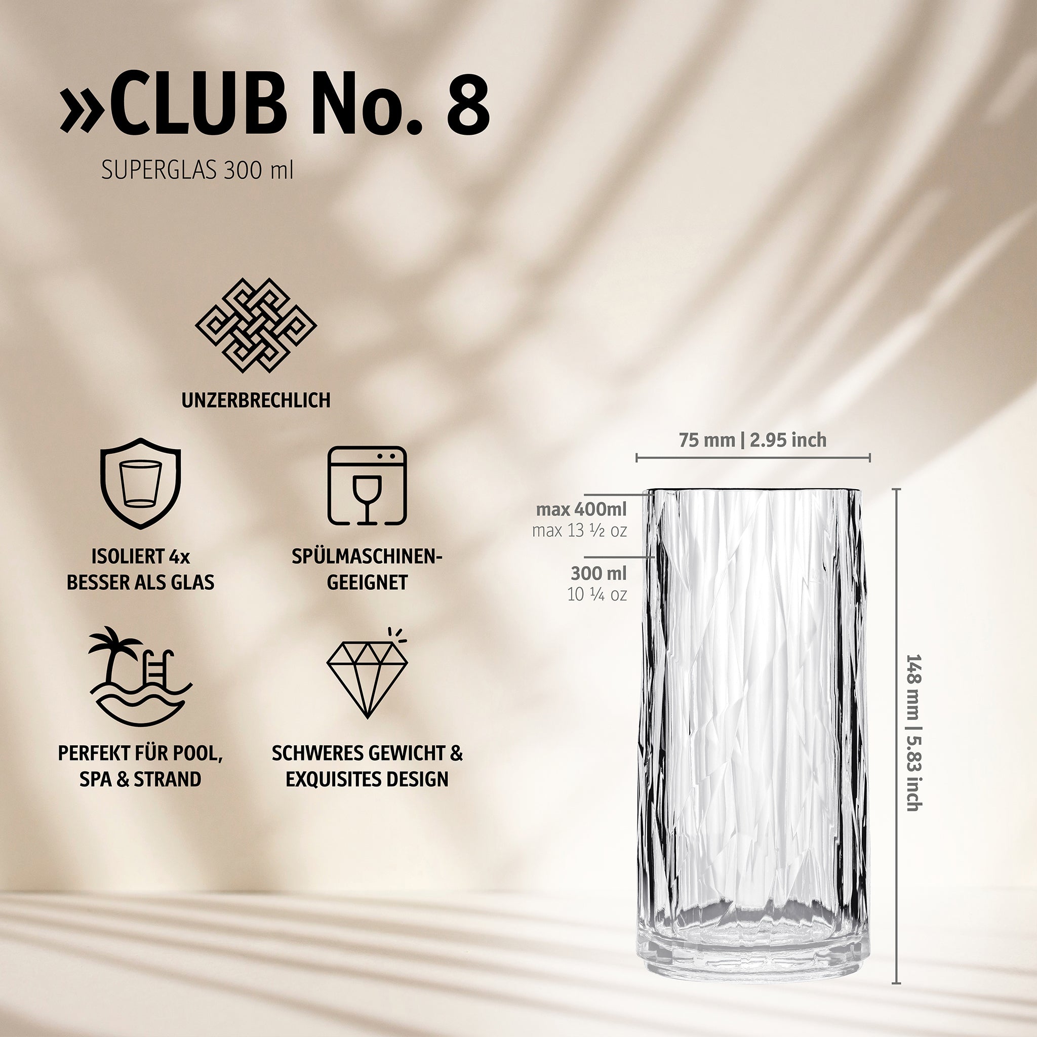 koziol Highball 300 ml CLUB No. 8